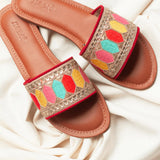 Coloured Embroidered Flats 2