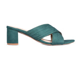 GRACEFUL Emerald Green Block Heels 4