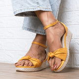 INDEPENDENT Yellow Espadrille Wedges 1