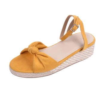 INDEPENDENT Yellow Espadrille Wedges 2