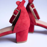 OPTIMISTIC | Red Block Heels 6