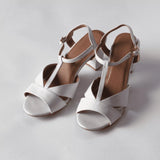 STRONG | White Block Heels 2