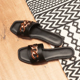 WISE | Black Link Chain Slides 5